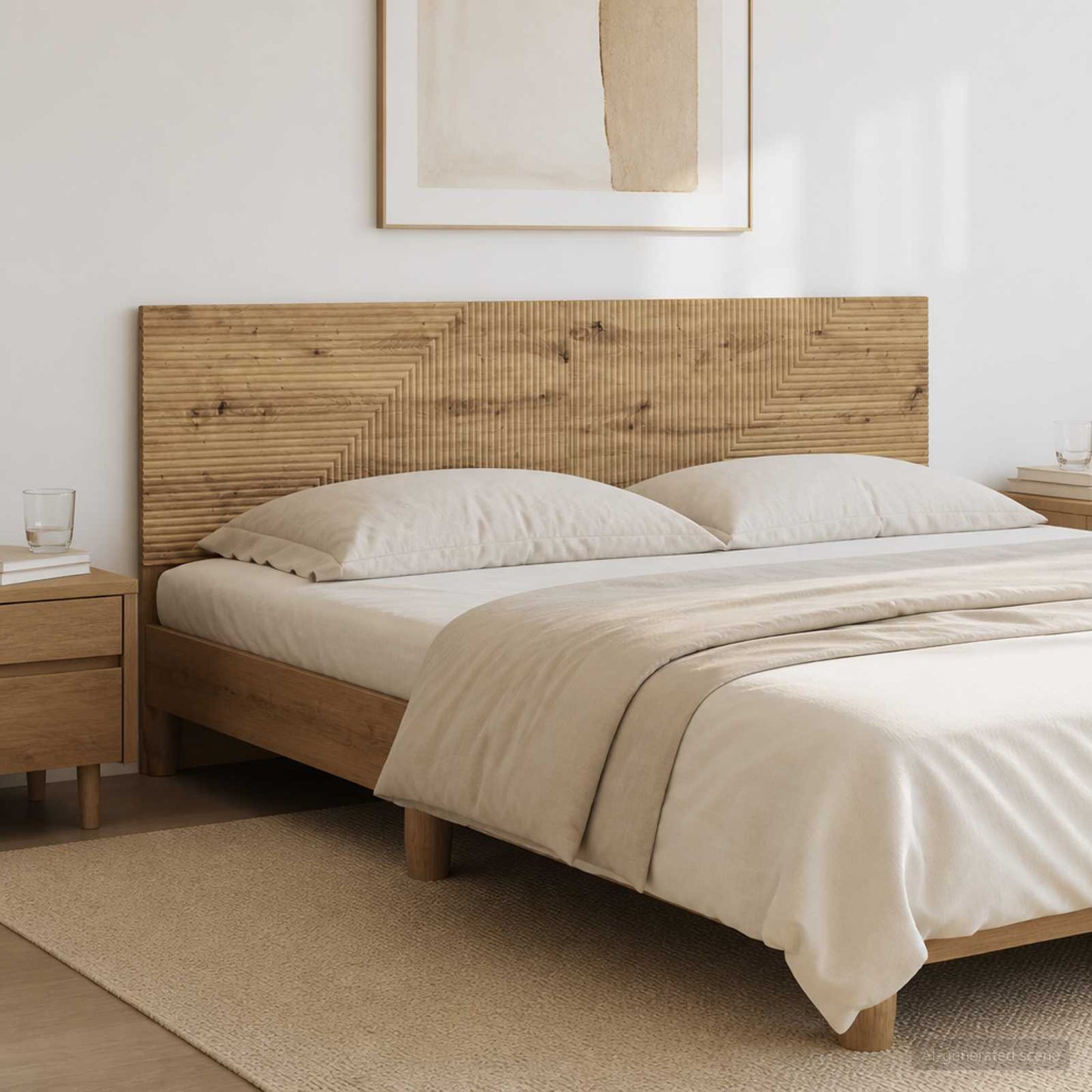 vidaXL Wall-Mounted Headboard HAARLEM Artisan Oak Engineered Wood