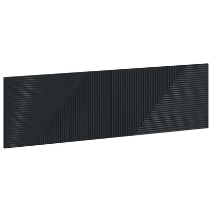 vidaXL Wall-Mounted Headboard HAARLEM Black Engineered Wood