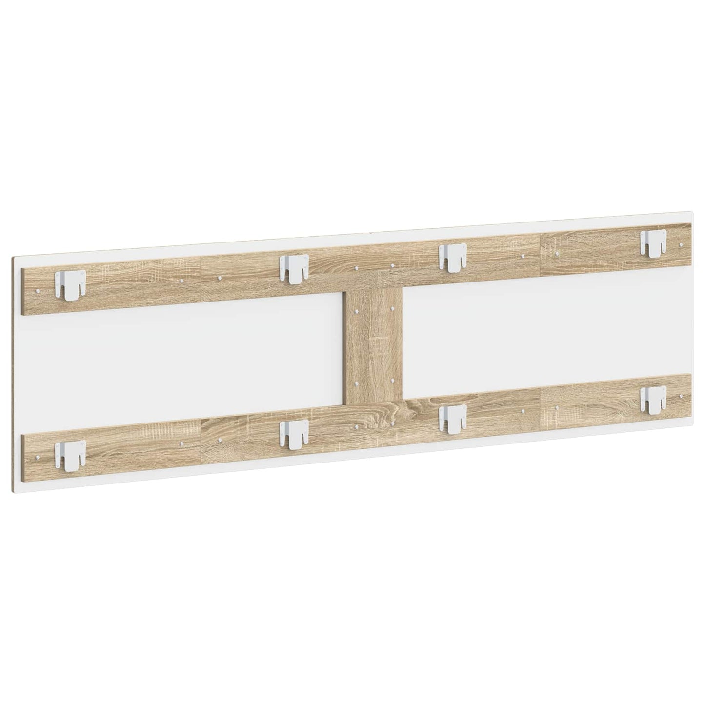 vidaXL Wall-Mounted Headboard HAARLEM Sonoma Oak Engineered Wood