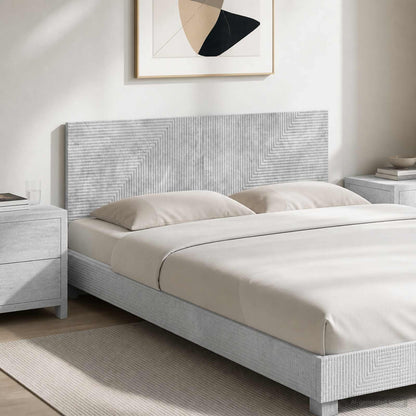 vidaXL Wall-Mounted Headboard HAARLEM Concrete Grey Engineered Wood