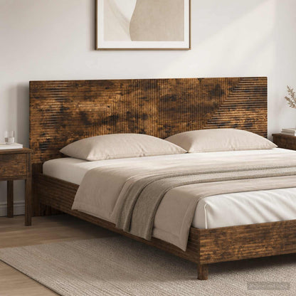 vidaXL Wall-Mounted Headboard HAARLEM Smoked Oak Engineered Wood