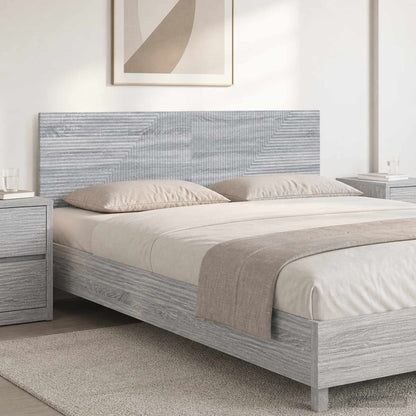 vidaXL Wall-Mounted Headboard HAARLEM Grey Sonoma Engineered Wood