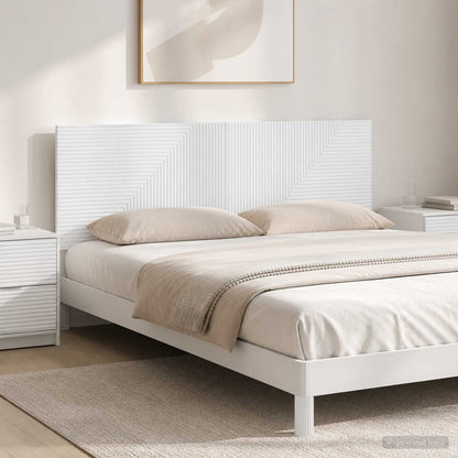 vidaXL Wall-Mounted Headboard HAARLEM White Engineered Wood