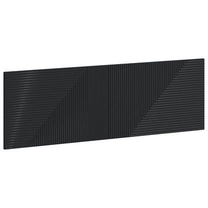 vidaXL Wall-Mounted Headboard HAARLEM Black Engineered Wood