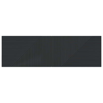 vidaXL Wall-Mounted Headboard HAARLEM Black Engineered Wood