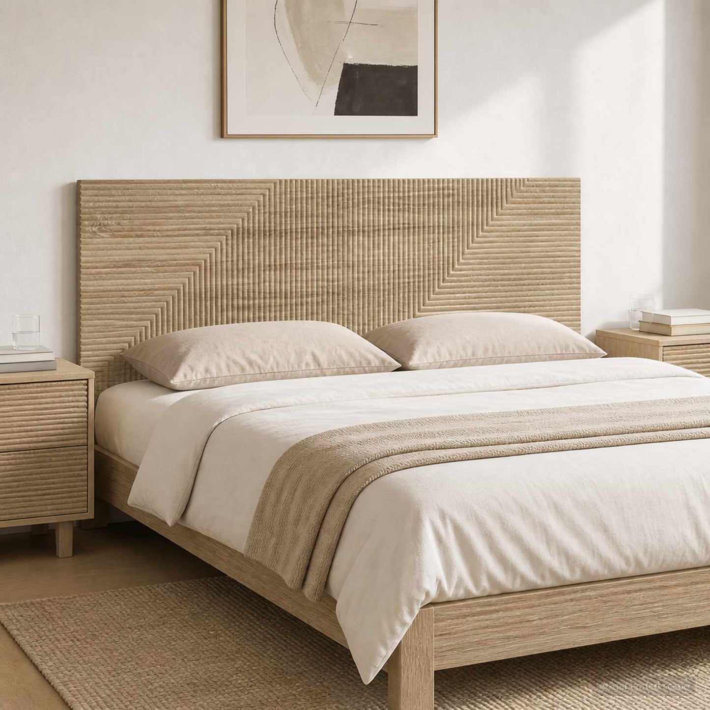 vidaXL Wall-Mounted Headboard HAARLEM Sonoma Oak Engineered Wood