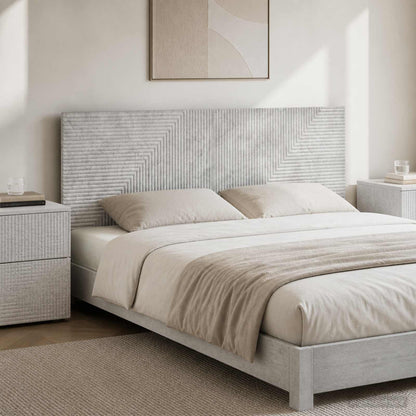 vidaXL Wall-Mounted Headboard HAARLEM Concrete Grey Engineered Wood