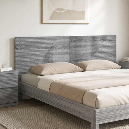 vidaXL Wall-Mounted Headboard HAARLEM Grey Sonoma Engineered Wood