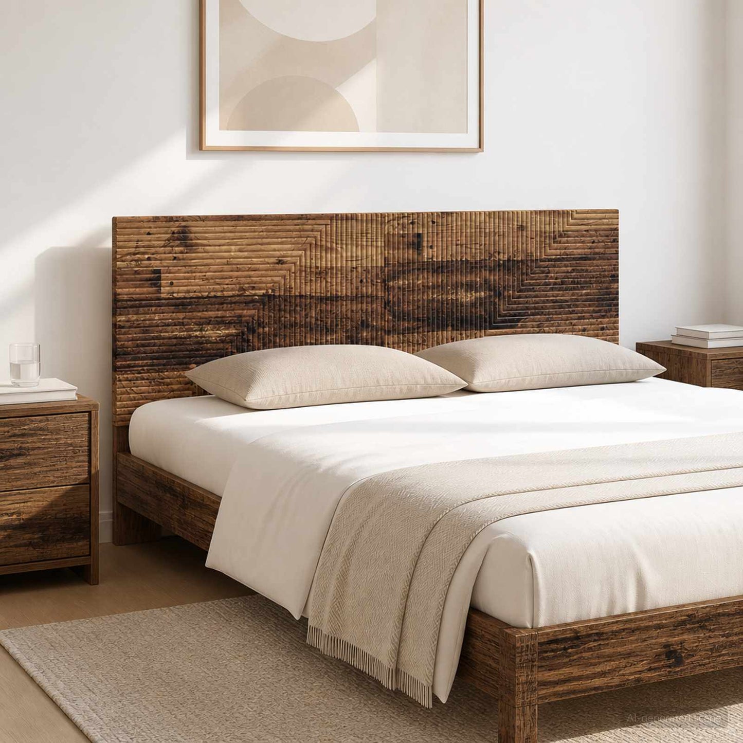 vidaXL Wall-Mounted Headboard HAARLEM Old Wood Engineered Wood