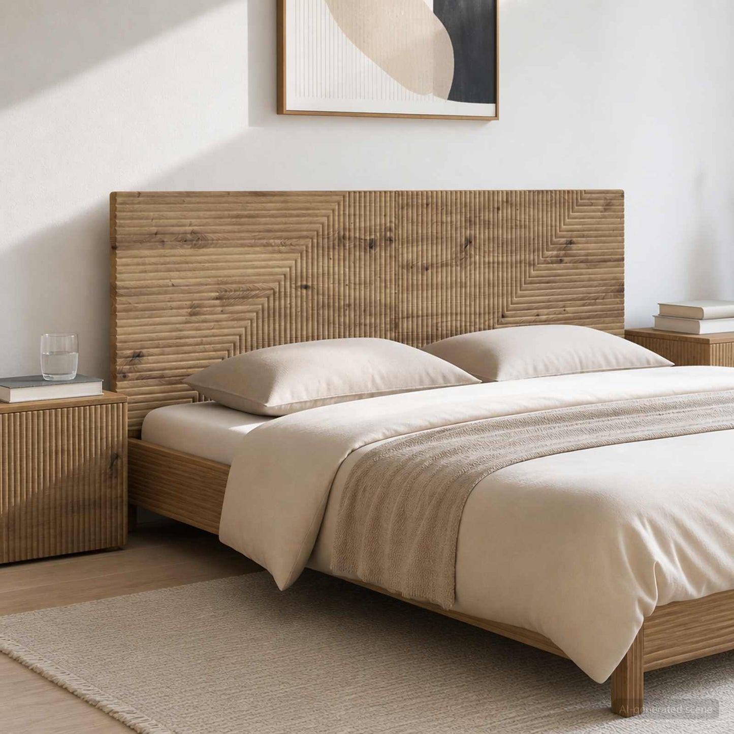 vidaXL Wall-Mounted Headboard HAARLEM Artisan Oak Engineered Wood