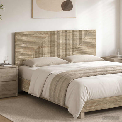 vidaXL Wall-Mounted Headboard HAARLEM Sonoma Oak Engineered Wood