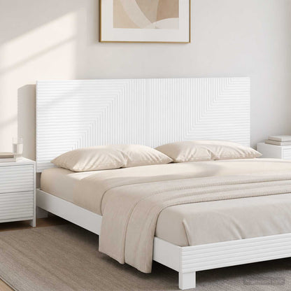 vidaXL Wall-Mounted Headboard HAARLEM High Gloss White Engineered Wood