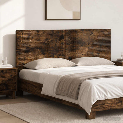 vidaXL Wall-Mounted Headboard HAARLEM Smoked Oak Engineered Wood