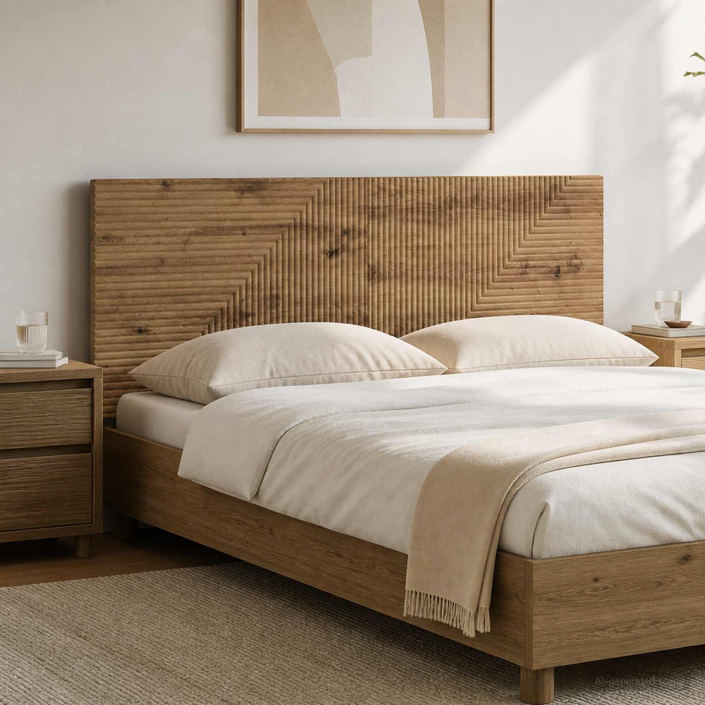 vidaXL Wall-Mounted Headboard HAARLEM Artisan Oak Engineered Wood