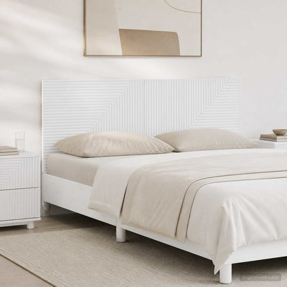 vidaXL Wall-Mounted Headboard HAARLEM White Engineered Wood
