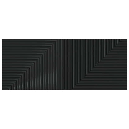 vidaXL Wall-Mounted Headboard HAARLEM Black Engineered Wood