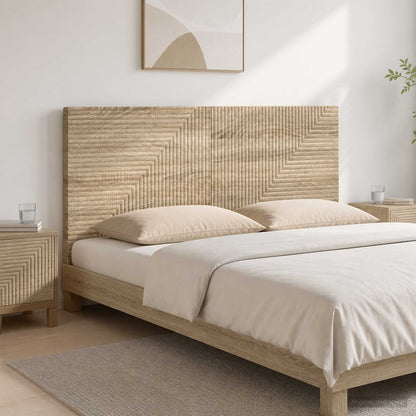 vidaXL Wall-Mounted Headboard HAARLEM Sonoma Oak Engineered Wood