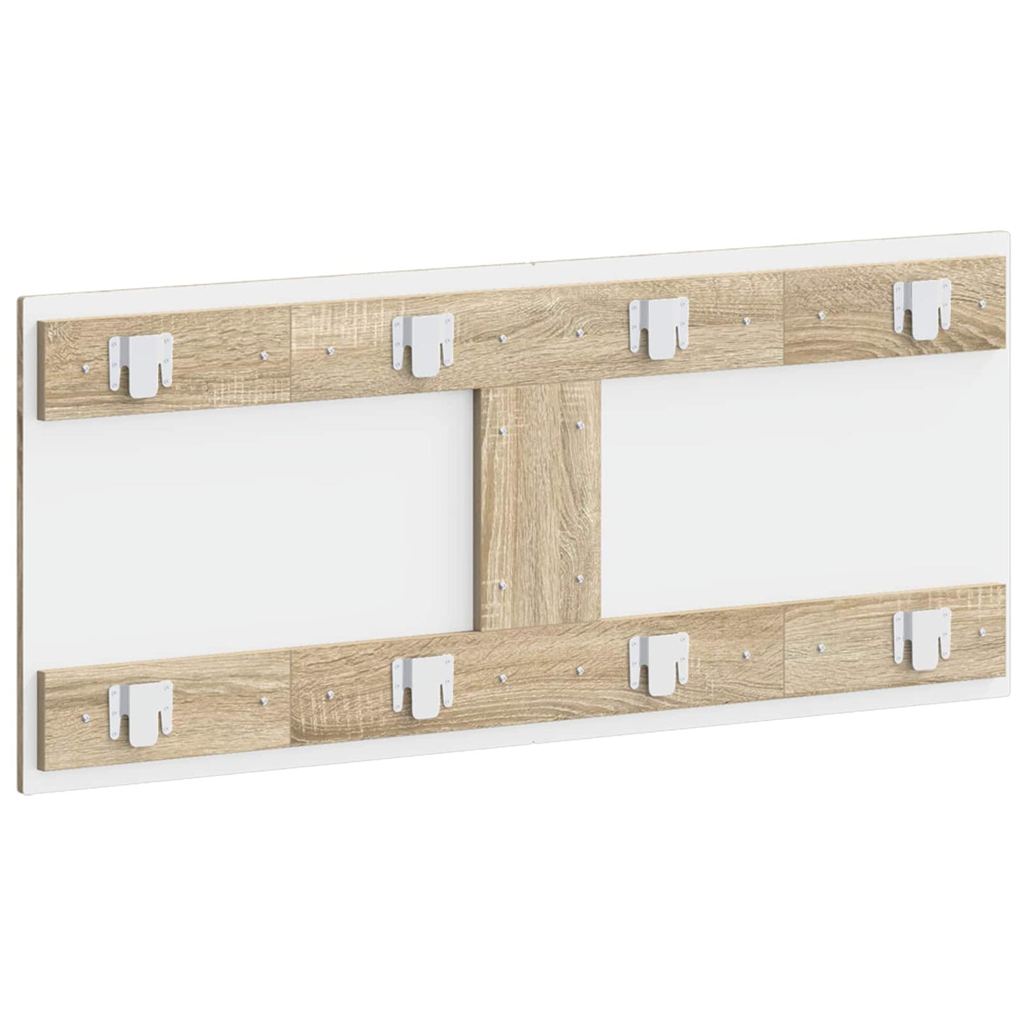 vidaXL Wall-Mounted Headboard HAARLEM Sonoma Oak Engineered Wood