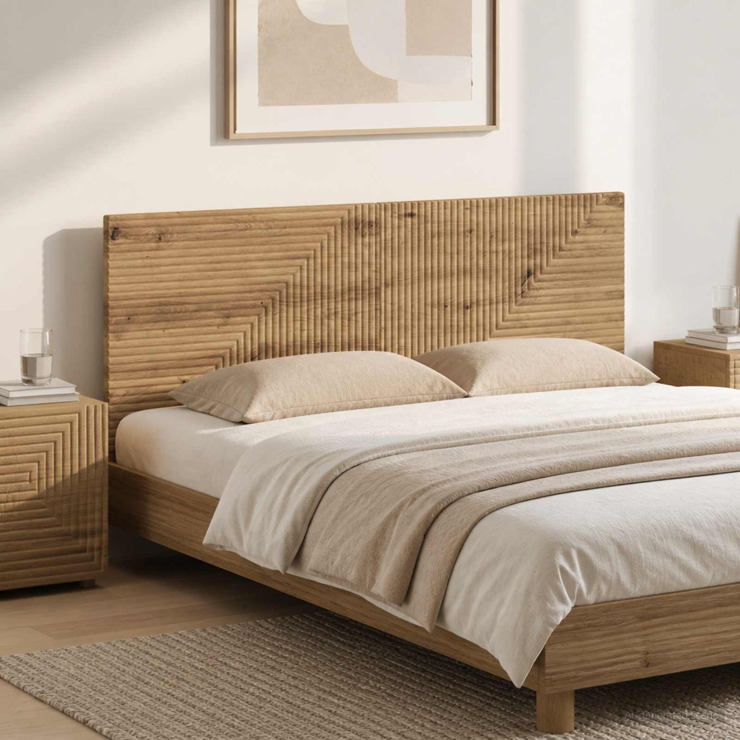 vidaXL Wall-Mounted Headboard HAARLEM Artisan Oak Engineered Wood