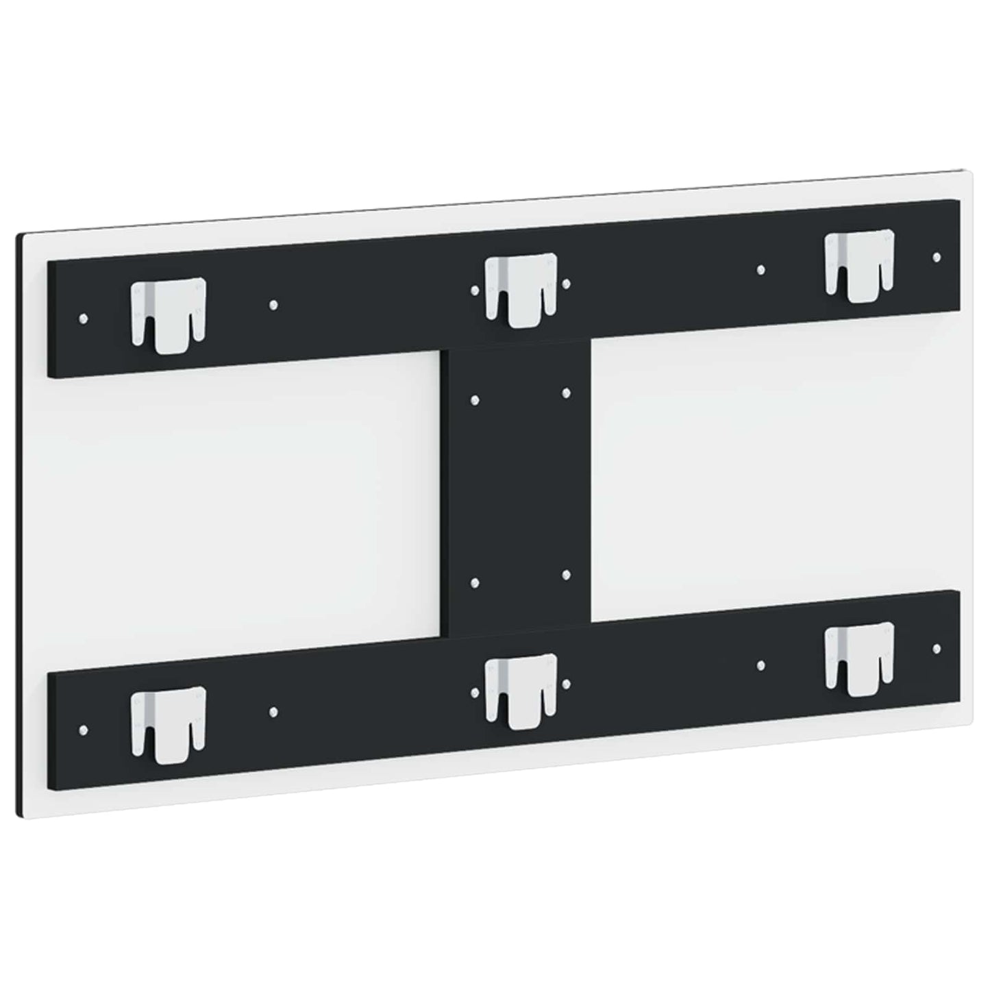 vidaXL Wall-Mounted Headboard HAARLEM Black Engineered Wood