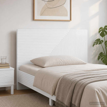 vidaXL Wall-Mounted Headboard HAARLEM High Gloss White Engineered Wood
