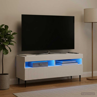 vidaXL LED TV Cabinet White Engineered Wood