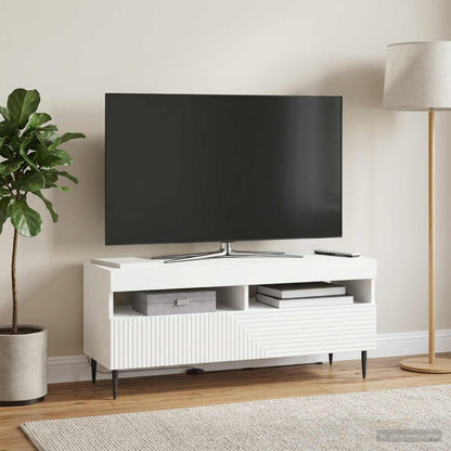 vidaXL LED TV Cabinet White Engineered Wood