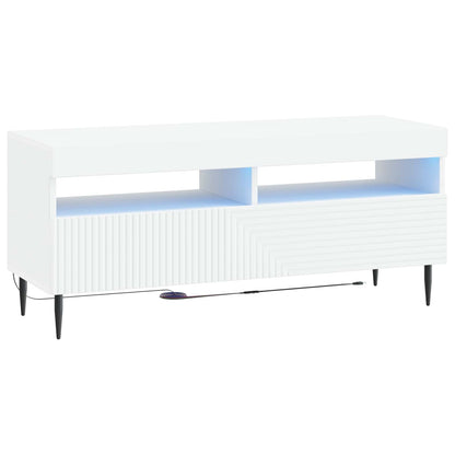 vidaXL LED TV Cabinet White Engineered Wood