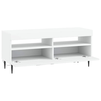 vidaXL LED TV Cabinet White Engineered Wood