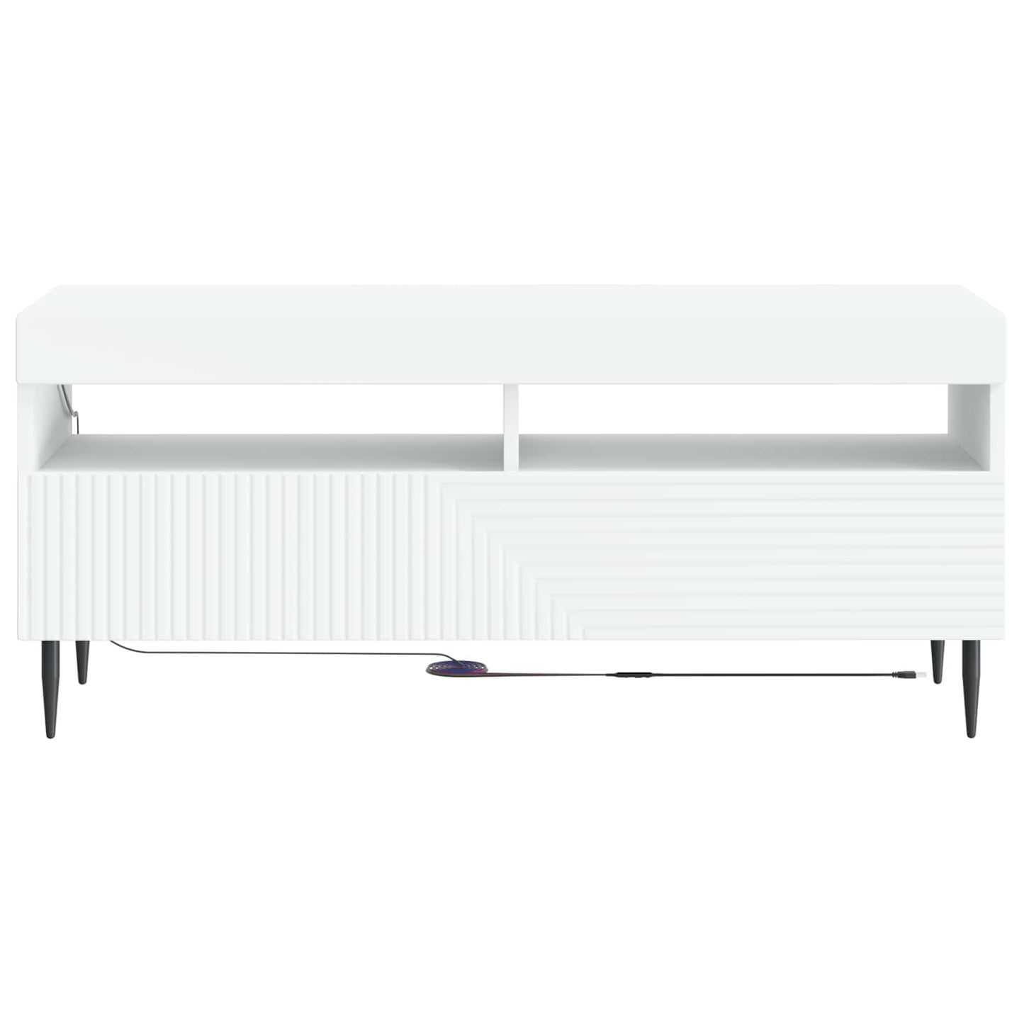 vidaXL LED TV Cabinet White Engineered Wood