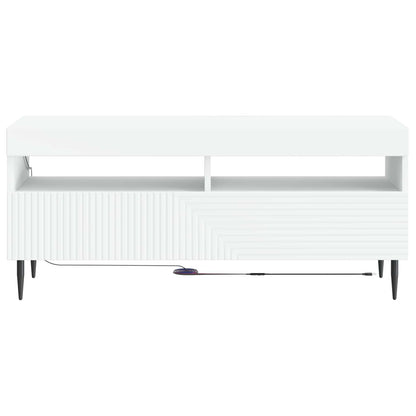 vidaXL LED TV Cabinet White Engineered Wood