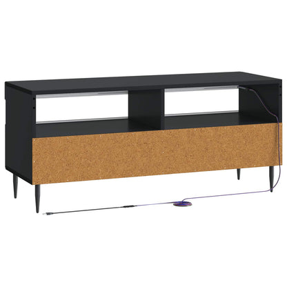 vidaXL LED TV Cabinet Black Engineered Wood