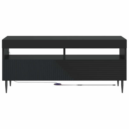 vidaXL LED TV Cabinet Black Engineered Wood