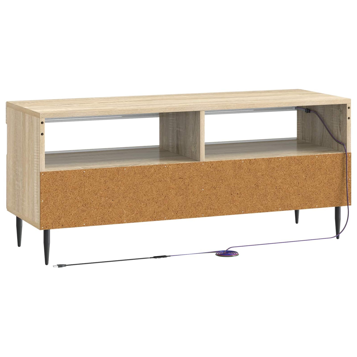 vidaXL LED TV Cabinet Sonoma Oak Engineered Wood