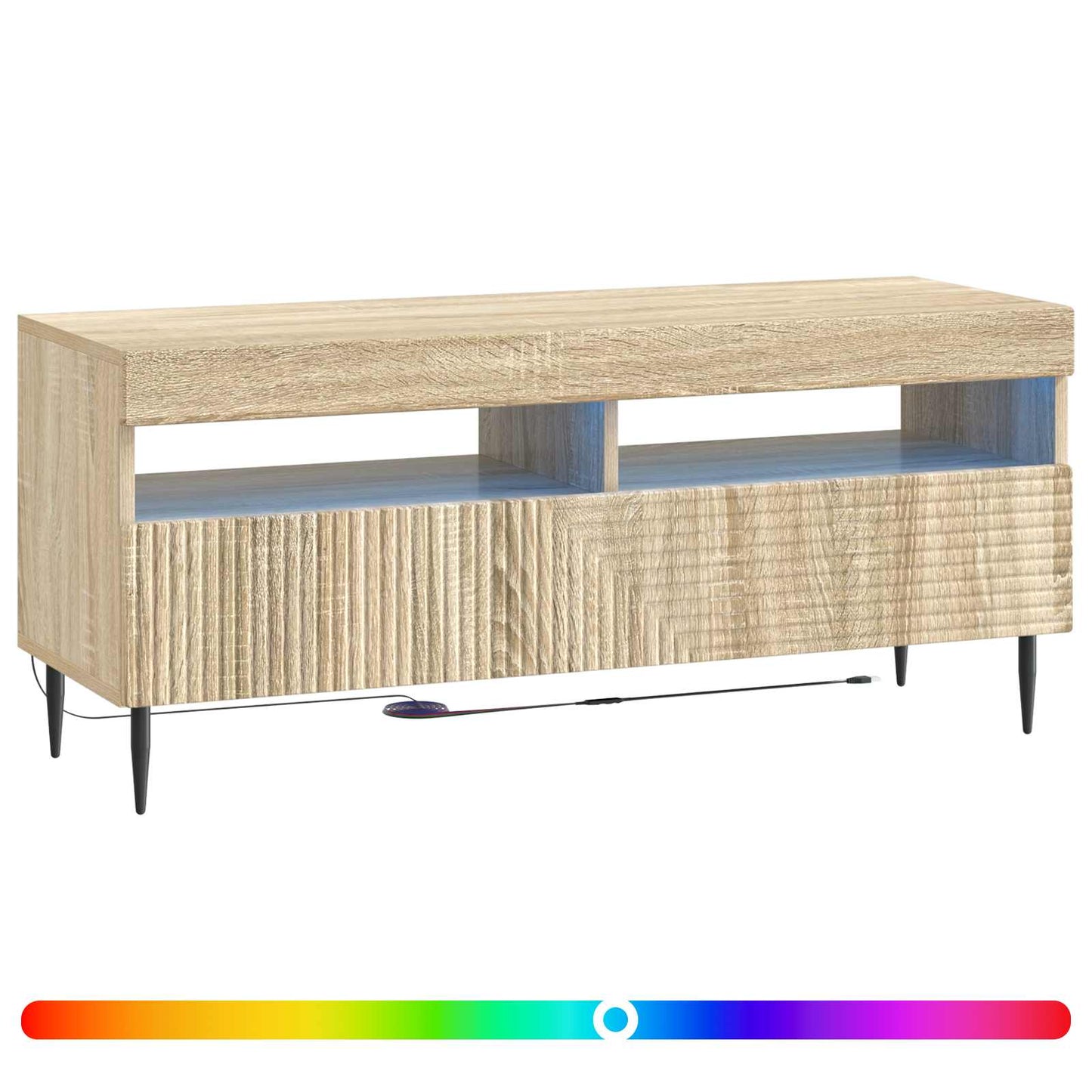 vidaXL LED TV Cabinet Sonoma Oak Engineered Wood
