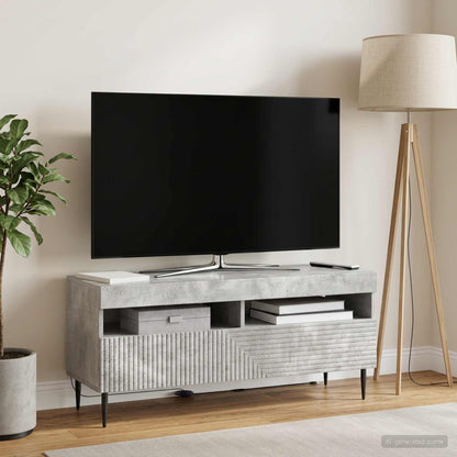 vidaXL LED TV Cabinet Concrete Grey Engineered Wood