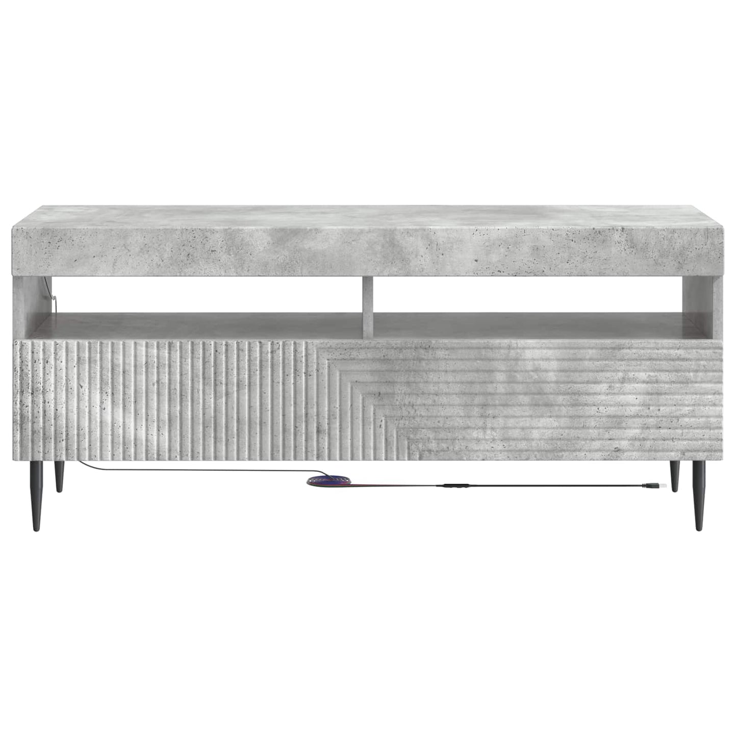 vidaXL LED TV Cabinet Concrete Grey Engineered Wood