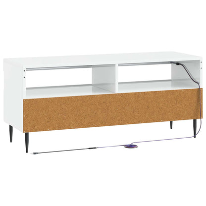 vidaXL LED TV Cabinet High Gloss White Engineered Wood