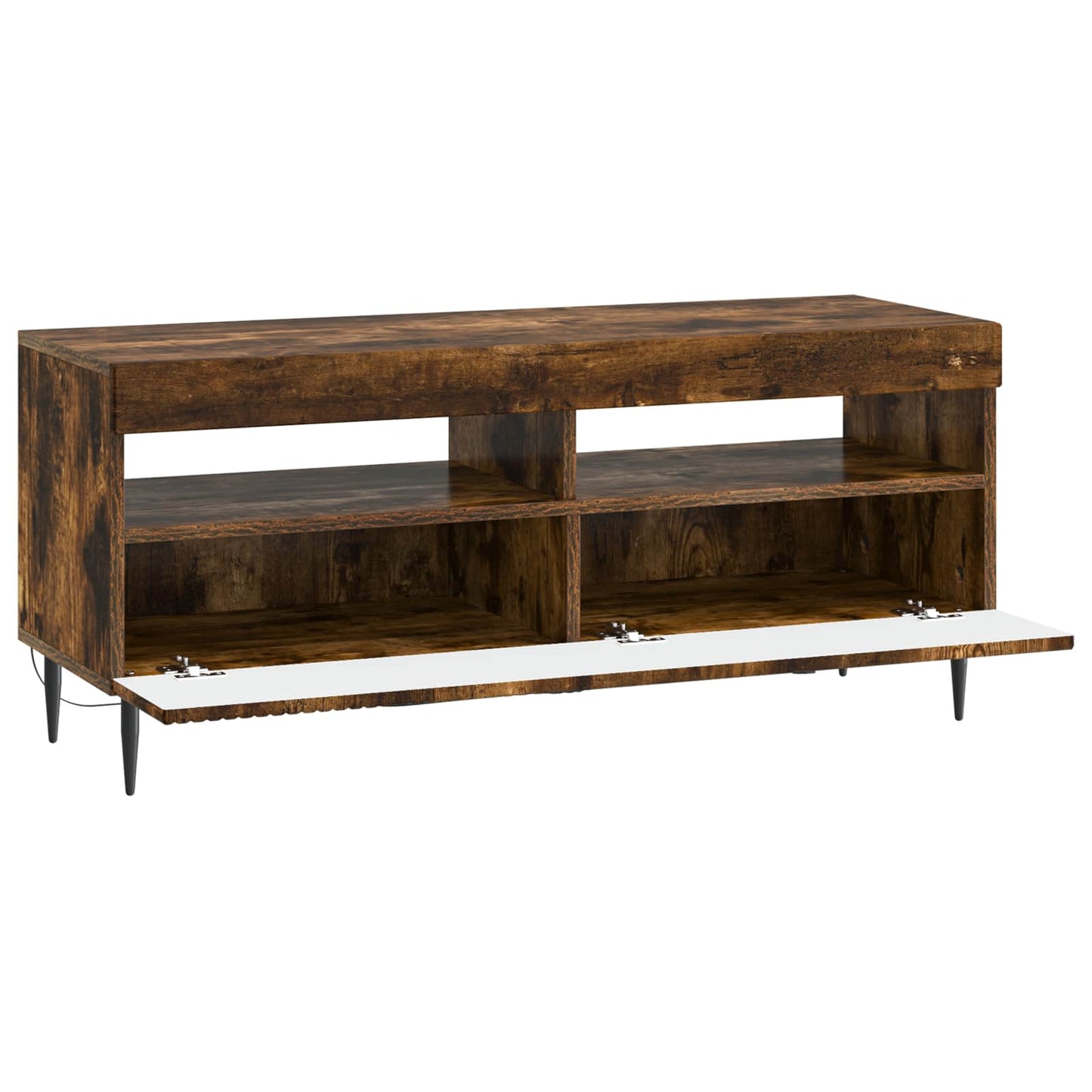 vidaXL LED TV Cabinet Smoked Oak Engineered Wood