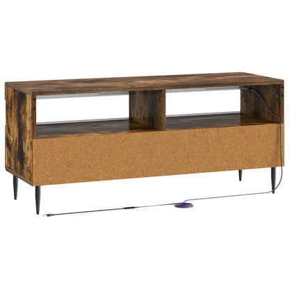 vidaXL LED TV Cabinet Smoked Oak Engineered Wood