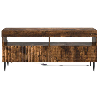 vidaXL LED TV Cabinet Smoked Oak Engineered Wood