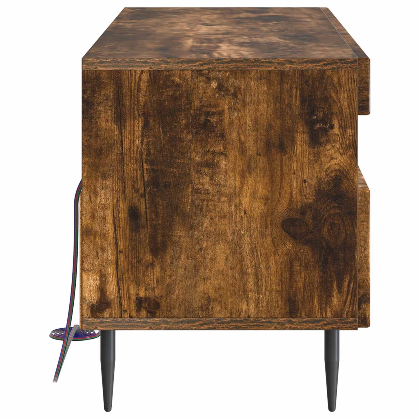 vidaXL LED TV Cabinet Smoked Oak Engineered Wood