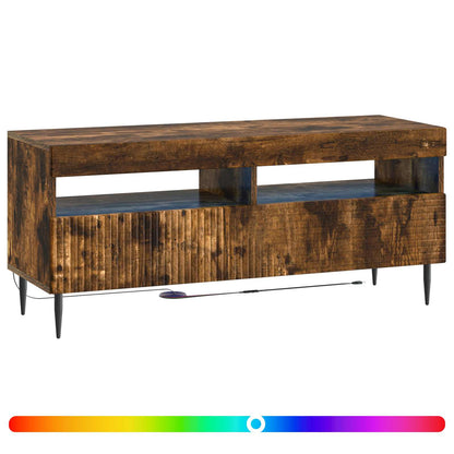 vidaXL LED TV Cabinet Smoked Oak Engineered Wood