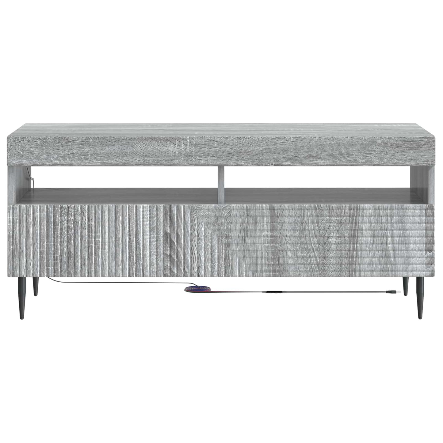 vidaXL LED TV Cabinet Grey Sonoma Engineered Wood