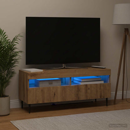 vidaXL LED TV Cabinet Artisan Oak Engineered Wood