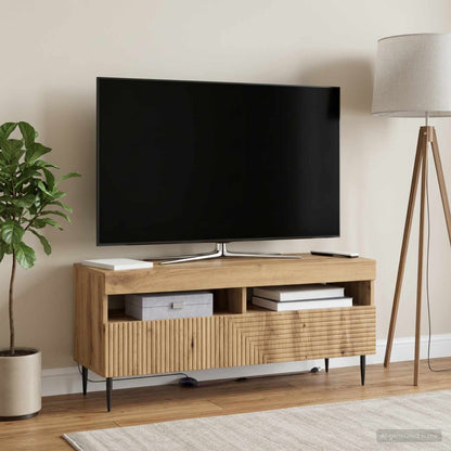 vidaXL LED TV Cabinet Artisan Oak Engineered Wood