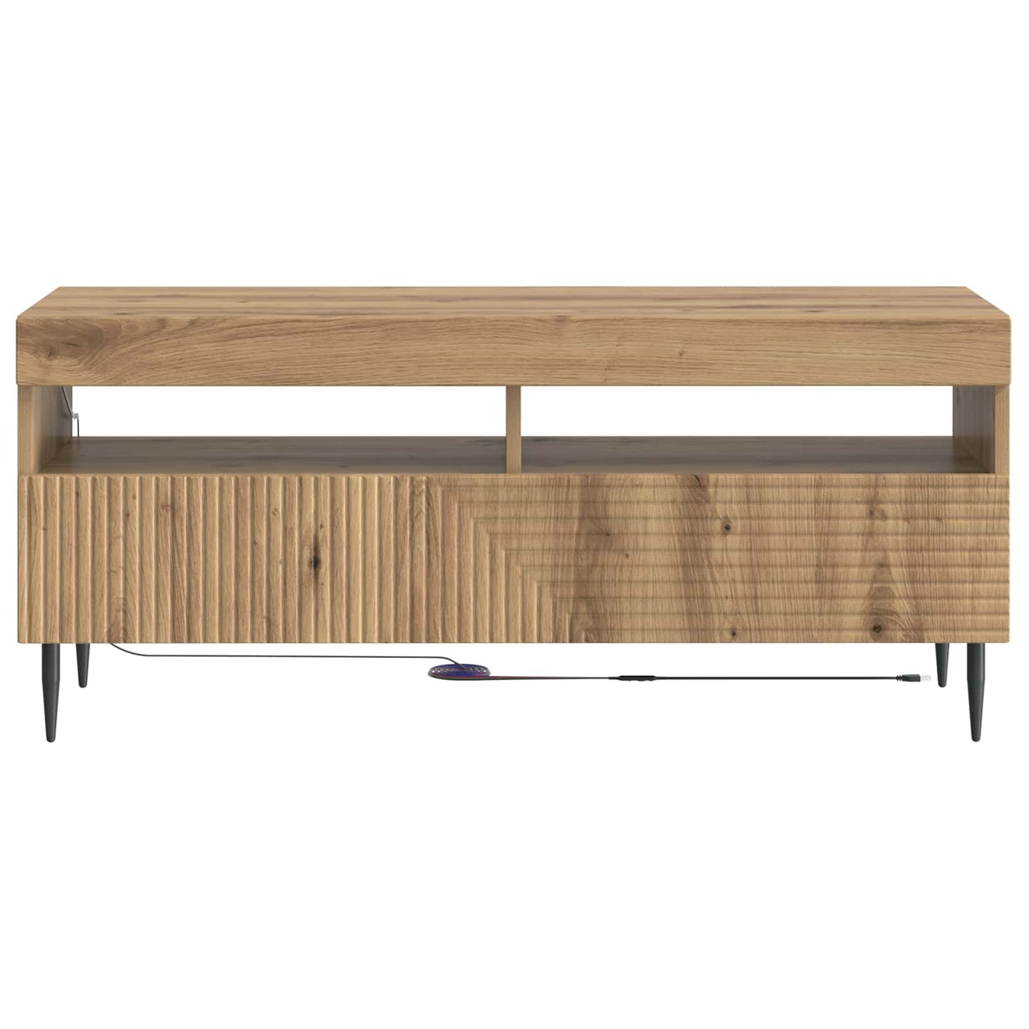 vidaXL LED TV Cabinet Artisan Oak Engineered Wood