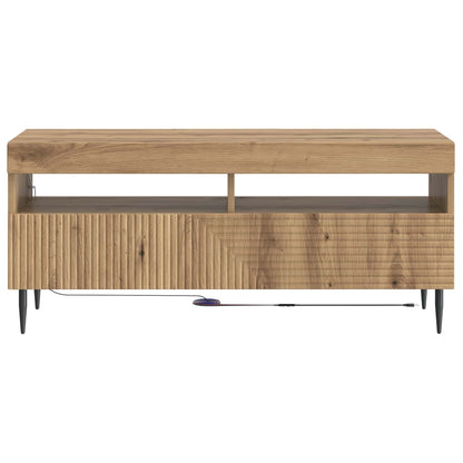 vidaXL LED TV Cabinet Artisan Oak Engineered Wood