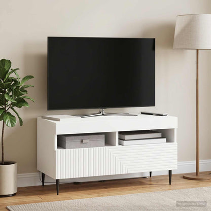 vidaXL LED TV Cabinet White Engineered Wood