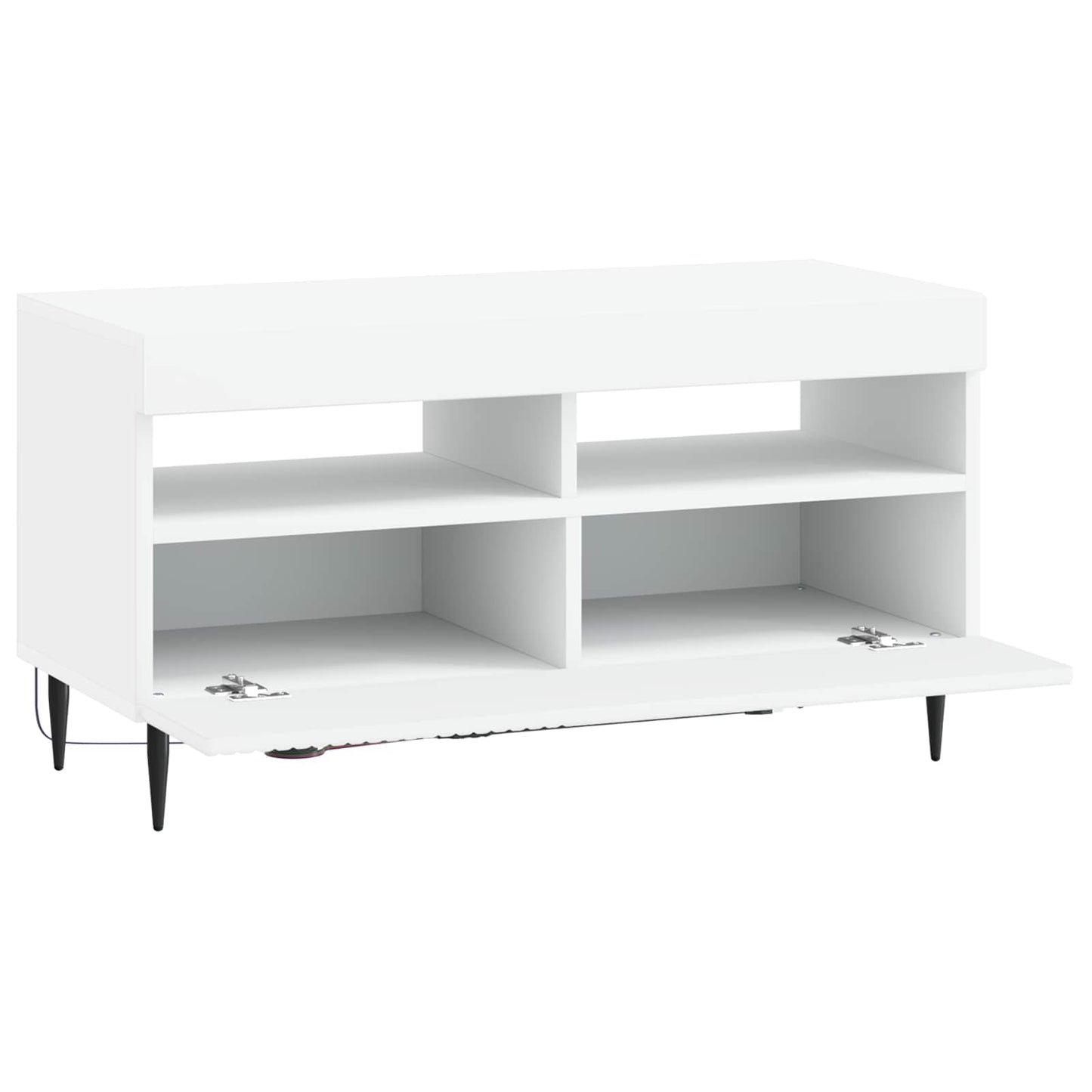 vidaXL LED TV Cabinet White Engineered Wood